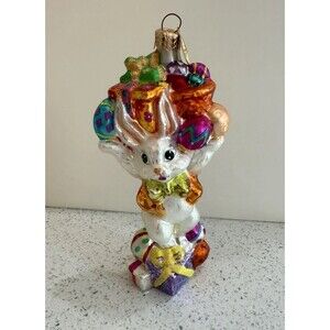 Christopher Radko Eggstra Plenty Bunny Ornament Christmas Easter